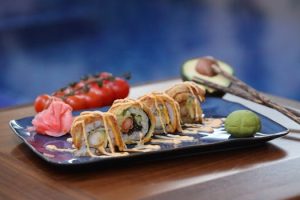 Wasabi accompanies homemade sushi nights